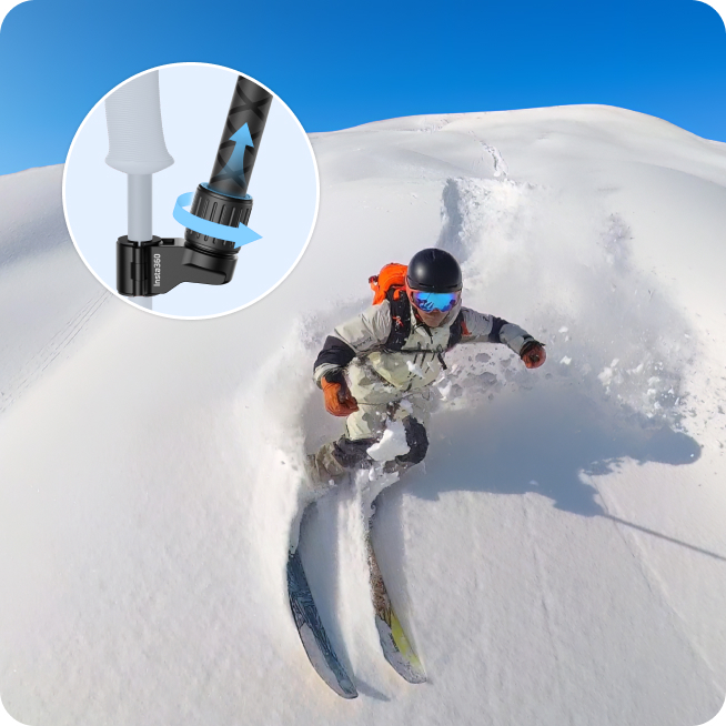 Insta360 Ski Pole Mount สําหรับ X4/Ace Pro/Ace/GO 3/GO3 S/X3/ONE RS (Twin/4K)/GO 2/ONE X2 - รูปที่ 2
