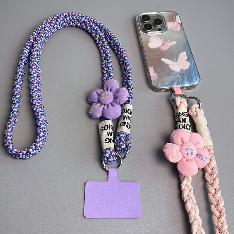 Cross Wear Style Sunflower Mobile Phone Tether Ins Fashion Fresh Outdoor Tether Anti-Lost Mobile Pho