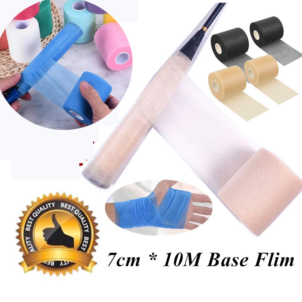 7 ซม.* 10 M แบดมินตัน Grip Cushion Wrap - PE เทนนิสไม้แบดมินตัน Grip เทป Anti Slip Backing ฟิล์ม, ใช