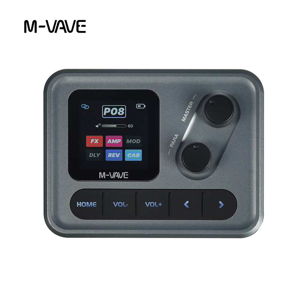 (TH 24H Shipping) M VAVE Pocket AMP: เอฟเฟกต์ 60+, IR Cabs, Reverbs อเนกประสงค์, MIDI/BT – แบบพกพาสํ
