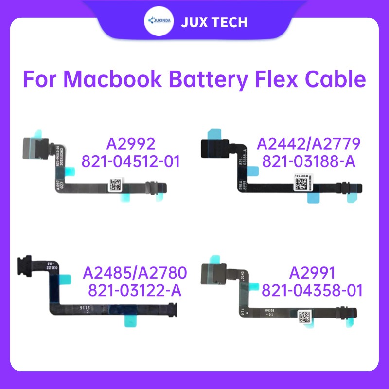 แบตเตอรี่ใหม่ Flex Cable A2442 A2779 A2485 A2780 A2991 A2992 สําหรับ MacBook Pro 14" 16"