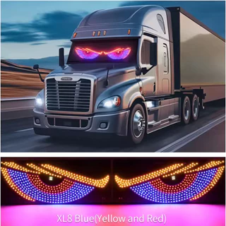 【สินค้าจุด】ชุดรถ Devil Eye Light LED Matrix Pixel แผง RGB Dynamic Demon Eye Animated Display USB 5V Multi-Mode Universal สําหรับรถบรรทุกโคมไฟตกแต่ง