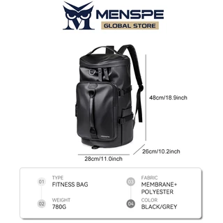 MENSPE กระเป๋าสัมภาระ กระเป๋าฟิตเนส มีช่องแยกของแห้งและของเปียก