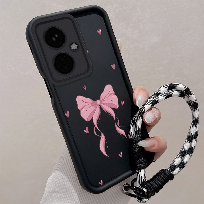 สําหรับ vivo Y78 5G Y78 Plus 5G v29 lite นําเข้าซิลิโคนวัสดุป้องกันการตกความงามน่ารักรักโบว์รูปแบบโท