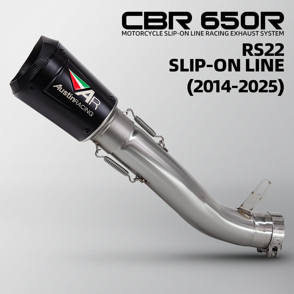 สําหรับ Honda CBR650R CB650R CBR650F CB650F 2014-2025 รถจักรยานยนต์ Slip บนสายไอเสียท่อกลาง AustinRa