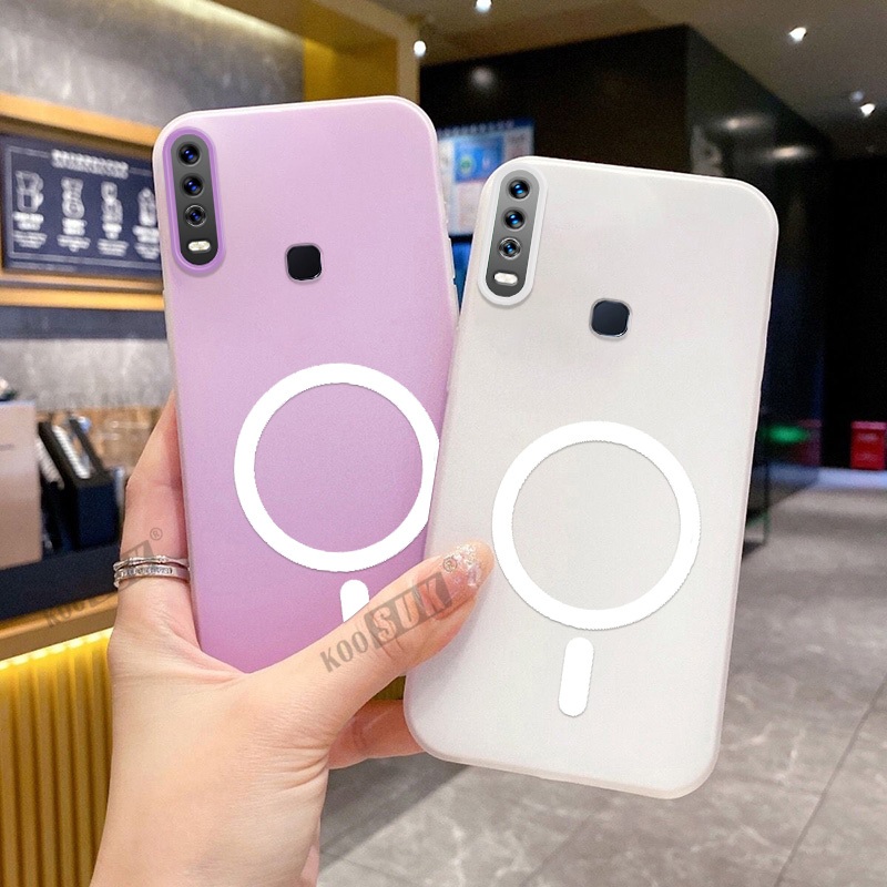 2in1 สําหรับ Vivo Y11 Y15 Y12 Y12i Y17 Y19 1906 1904 1901 1902 1915 1916 เคสโทรศัพท์ PC และ TPU แม่เหล็กแหวนปกหลัง