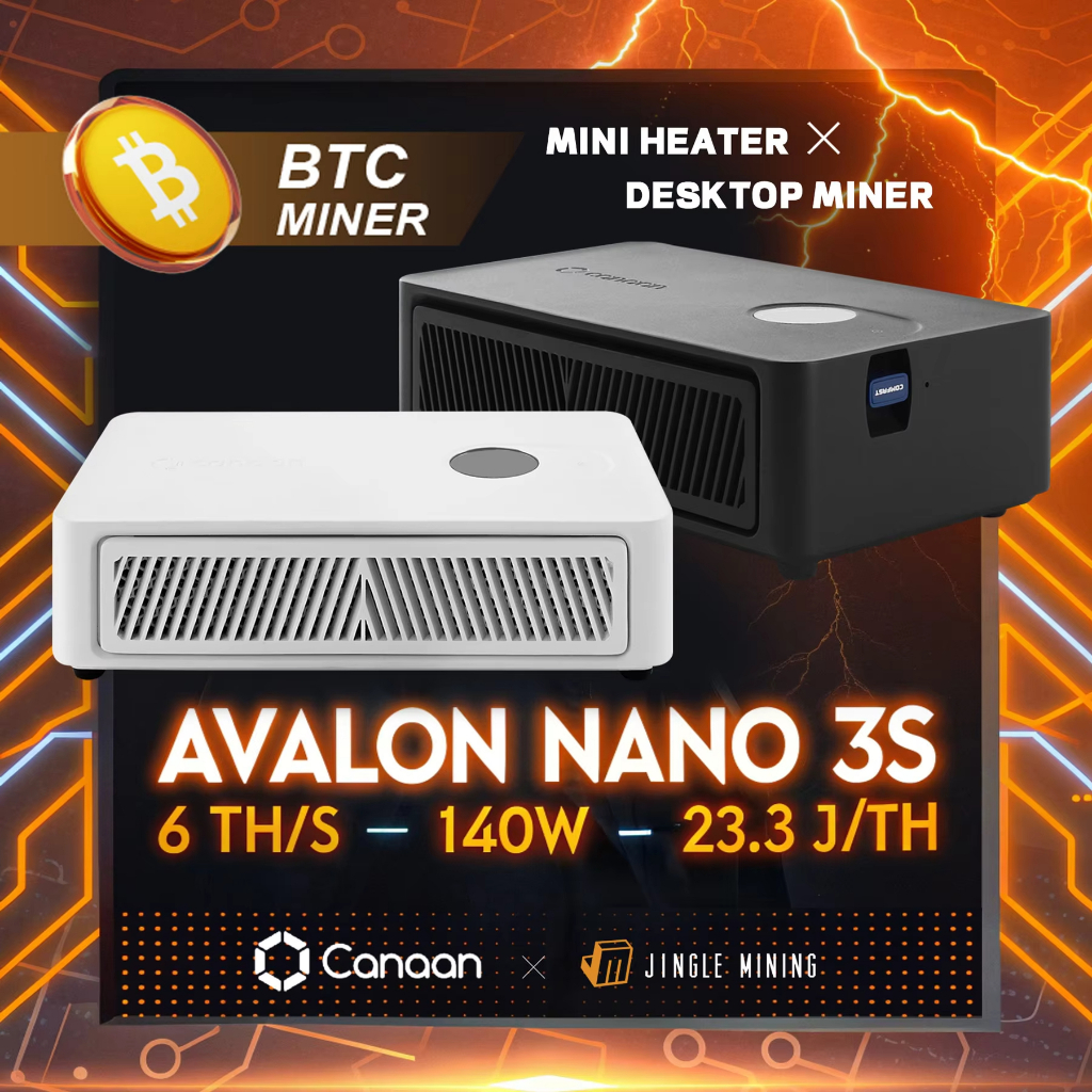 Jingle Mining Avalon Nano 3S สินค้าใหม่ Global Premiere 6TH/S 140W 1PC สีดําหรือสีขาว