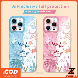 เหมาะสําหรับ OPPO A6X A6 A5i A6 PRO A5X A5 5G A3 A3X A5 PRO A3 PRO A38 A79 A60 A58 A78 A18 A57 2022 A95 ใหม่การ์ตูนOcean WorldกันกระแทกTPUเคสโทรศัพท์