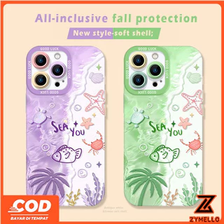 เหมาะสําหรับ OPPO A6X A6 A5i A6 PRO A5X A5 5G A3 A3X A5 PRO A3 PRO A38 A79 A60 A58 A78 A18 A57 2022 A95 ใหม่การ์ตูนOcean WorldกันกระแทกTPUเคสโทรศัพท์