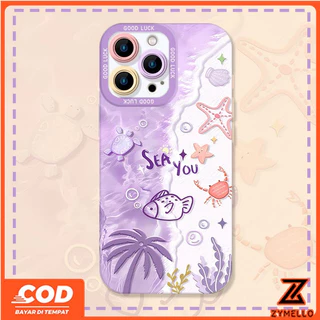 เหมาะสําหรับ OPPO A6X A6 A5i A6 PRO A5X A5 5G A3 A3X A5 PRO A3 PRO A38 A79 A60 A58 A78 A18 A57 2022 A95 ใหม่การ์ตูนOcean WorldกันกระแทกTPUเคสโทรศัพท์