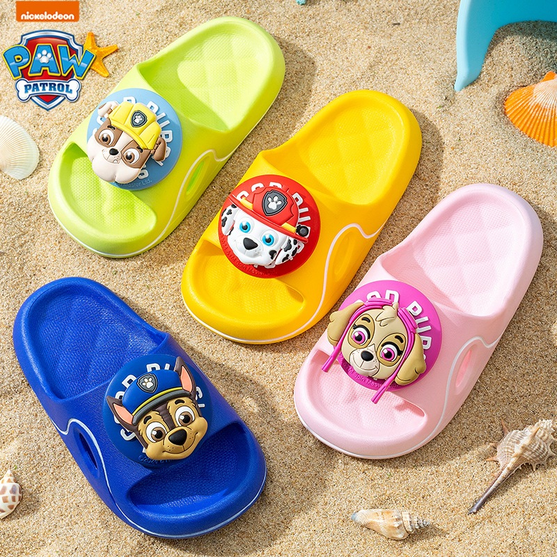 paw patrol วังทีมเด็กการ์ตูนรองเท้าแตะกันลื่นเป่าโถวระบายอากาศเด็กรองเท้าหลุม