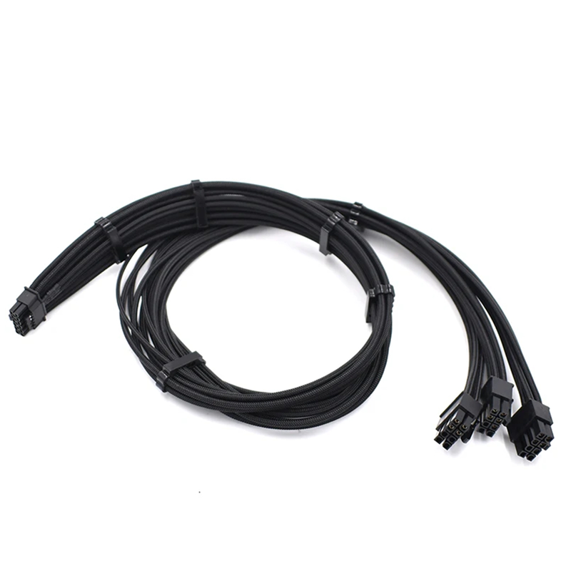 3*8pin CPU พอร์ต 16pin 12VHPWR PCIE 5.0 อะแดปเตอร์ซิลิโคน Sleeved สําหรับ GIGABYTE P750GM P850GM P10