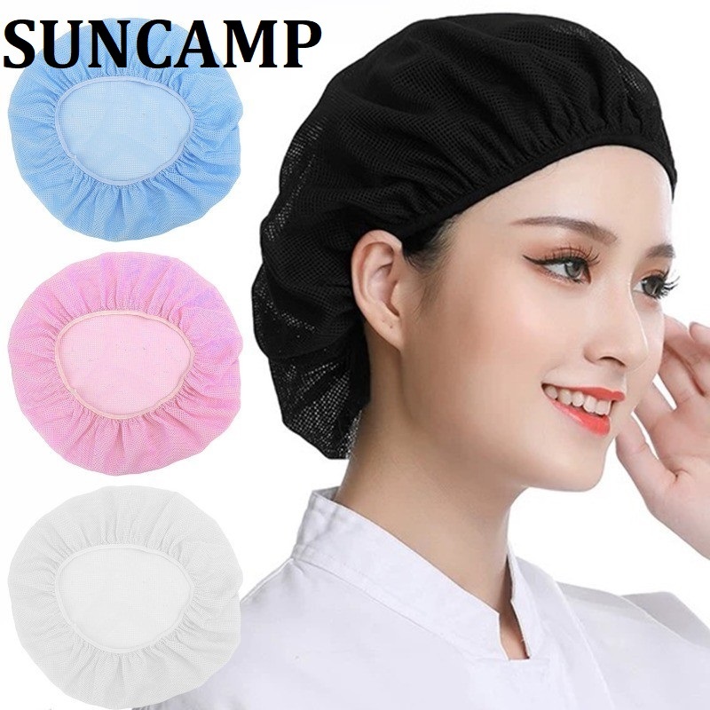 หมวกเชฟ หมวกใส่อาหาร หน้ากากผมโรงงาน หมวกกันฝุ่นระบายอากาศ หมวกทำงานเวิร์คช็อป