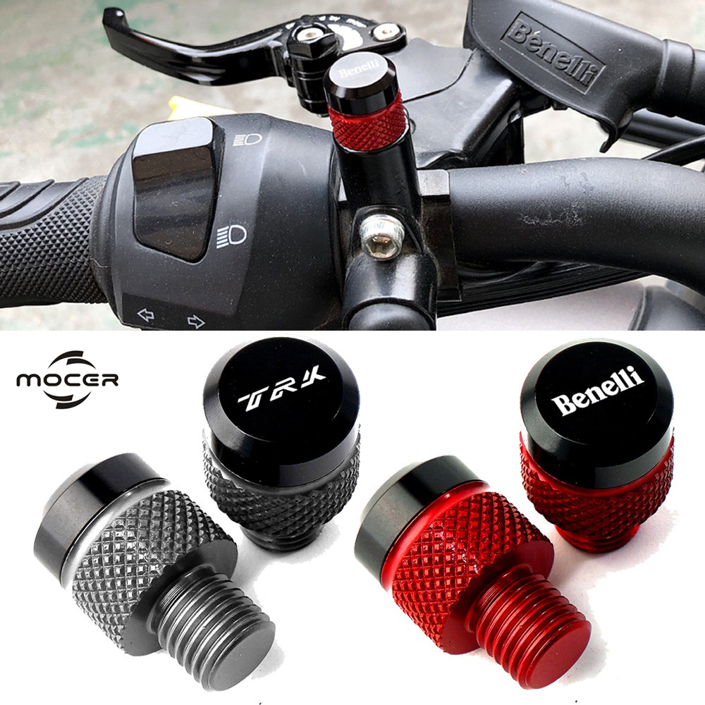 Mocer สําหรับ BENELLI 502C 752S TRK 502 502X 251 Leoncino 500 250 TNT 125 300 600 รถจักรยานยนต์ CNC Clockwise M10*1.25 กระจกรูปลั๊กสกรู