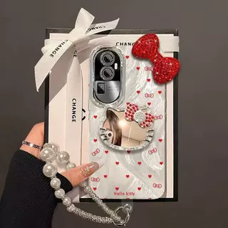 สําหรับ Vivo V70 V60 V50 Lite V30 V40 V29 V27 X300 X100 X200 Pro Y21d 19S Y27 Y03T Y18 Y28S เคสโทรศัพท์ที่มี Kitty กระจกน่ารัก