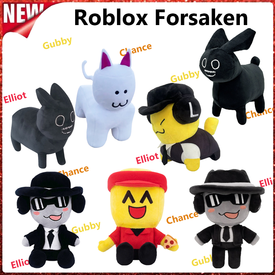 Forsaken Gubby Plush ของเล่น Roblox Forsaken คลาสสิก Kitty ตุ๊กตาตุ๊กตาการ์ตูน Chance/Elliot/Gubby ต