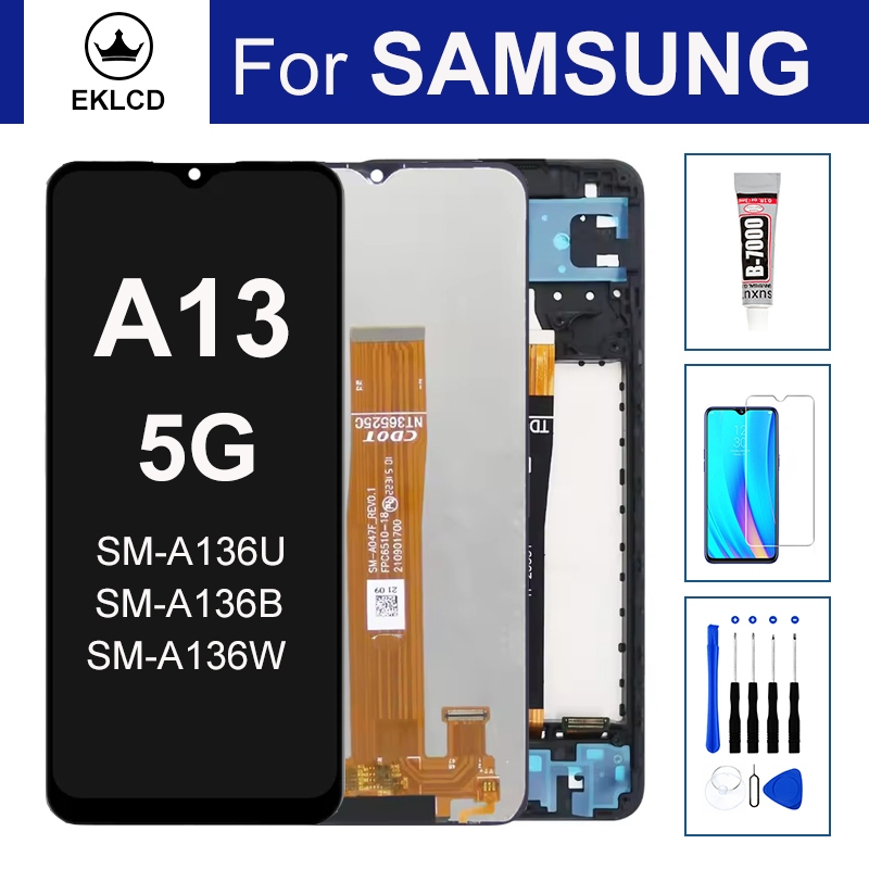 A13 สําหรับ Samsung Galaxy A13 5G A136 SM-A136U A136B A136W LCD Touch Screen Digitizer Assembly อะไห