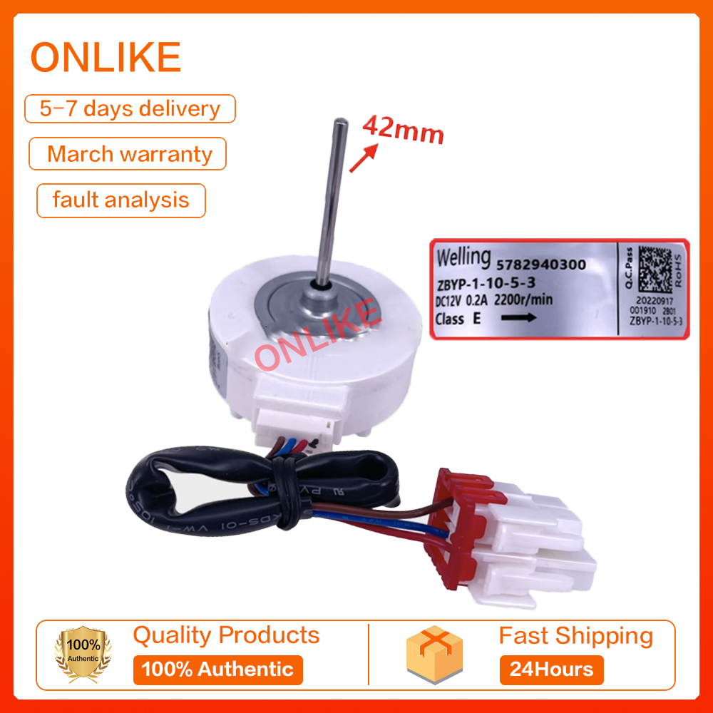 ใหม่ Midea ตู้เย็นตู้แช่แข็งพัดลมระบายความร้อนมอเตอร์พัดลม ZBYP-1-10-5-3 5782940300 DC12V 0.2A 2200R