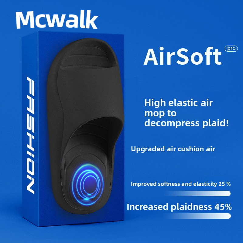 MCWALK|กระเป๋าแอร์ รองเท้าแตะเบาะลม|รองเท้าแตะในห้องน้ําพักผ่อนในบ้าน|ระงับกลิ่นกายต้านเชื้อแบคทีเรี