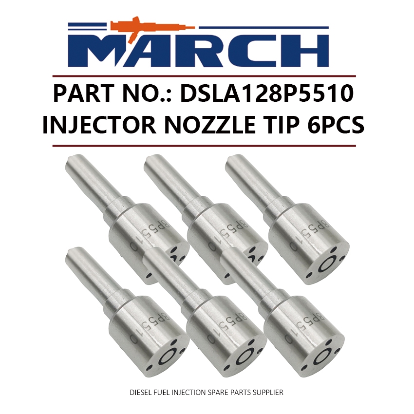 6pcs หัวฉีดน้ํามันเชื้อเพลิงหัวฉีดเคล็ดลับ DSLA128P5510 สําหรับ Komatsu PC220LC-8 HITACHI HYUNDAI ด้