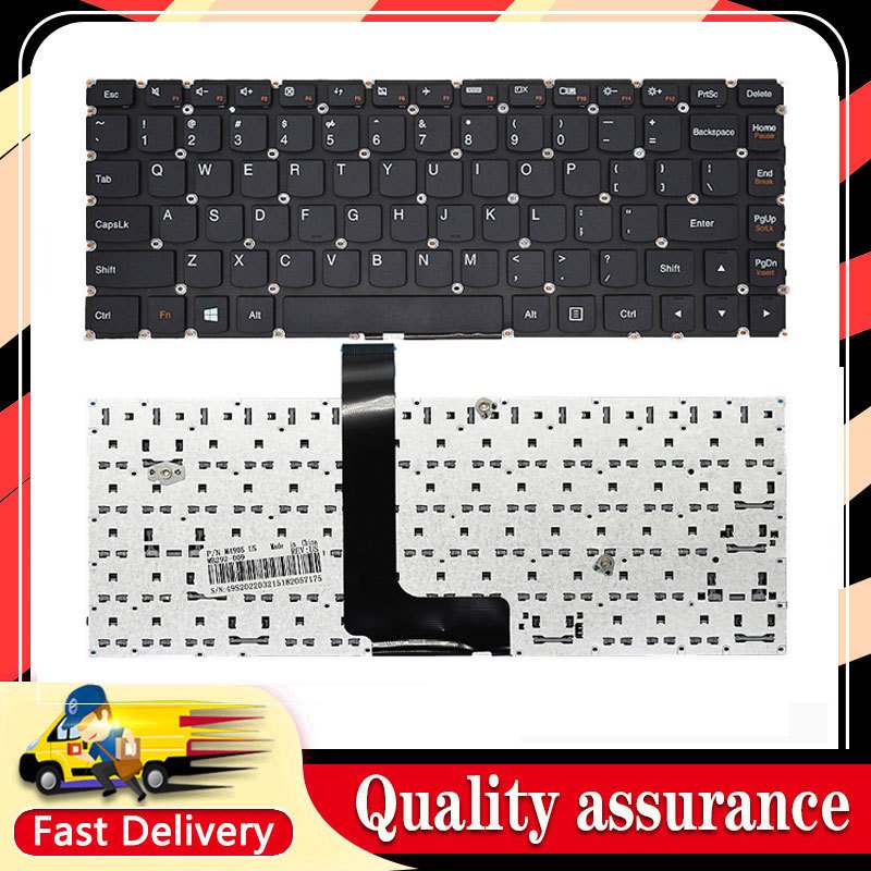 แป้นพิมพ์แล็ปท็อปใหม่ภาษาอังกฤษสําหรับ Lenovo M4400S B4400S B4450S B490S M490S M495S U300S E สีดํา