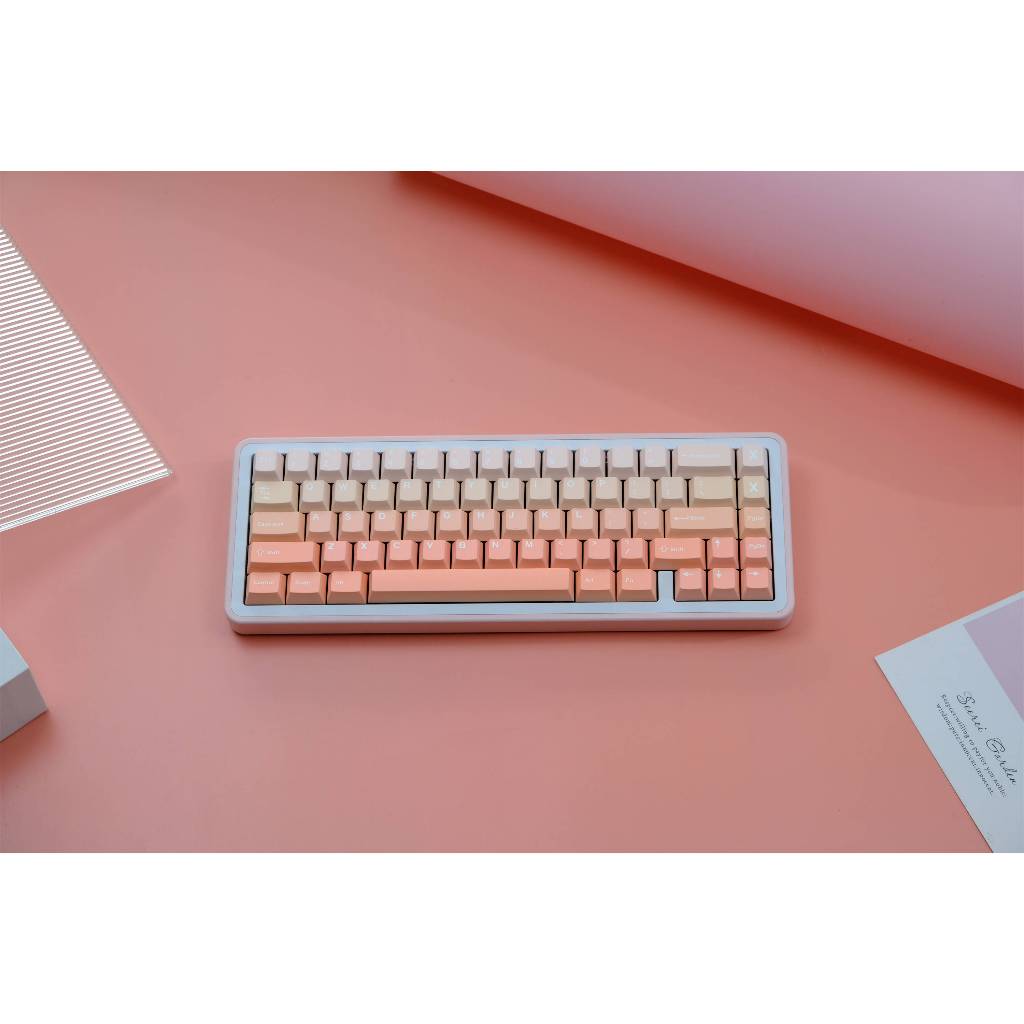 Blush Keycaps 147 คีย์ PBT วัสดุโปรไฟล์เชอร์รี่สําหรับ CHERRY MX Switch เกมคีย์บอร์ดเครื่องกล