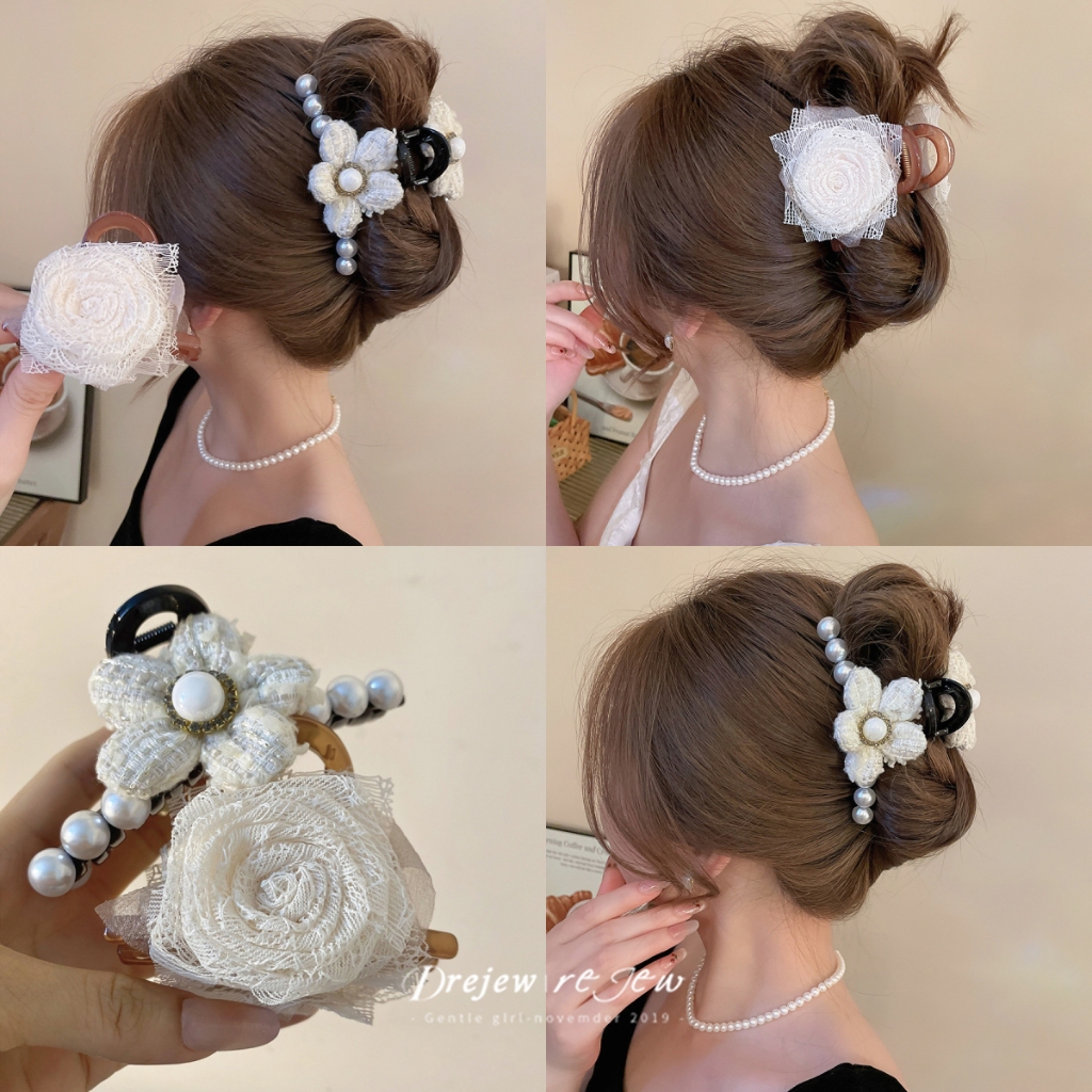 กิ๊บรัดผมตาข่ายดอกไม้อะคริลิค เสริมความหรูหราและความสวยงามให้ทรงผม