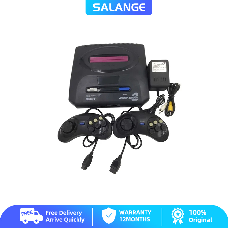 SALANGE Retro Old Fashioned MD Game Console Mega Drive 2 MD Home Entertainment Party Games 16-Bit Ca