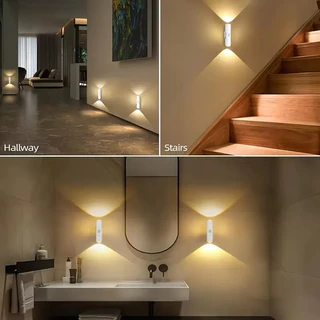 🚀ส่งจากไท🚀 โคมไฟ LED อัจฉริยะ พร้อมเซ็นเซอร์ตรวจจับการเคลื่อน, ควบคุมอัตโนมัติ ไหวแม่เหล็กที่ถอดได้ ชาร์จไฟได้ ไฟกลางคืนติดผนัง