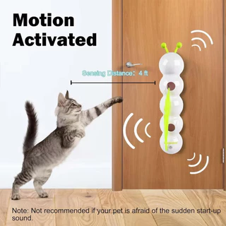 Caterpillar Interactive ของเล่นแมว Motion Activated Wack A หนอนโพสต์ของเล่นชาร์จอัตโนมัติ Teasing ของเล่นแมวหางสําหรับแมว