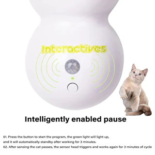 Caterpillar Interactive ของเล่นแมว Motion Activated Wack A หนอนโพสต์ของเล่นชาร์จอัตโนมัติ Teasing ของเล่นแมวหางสําหรับแมว