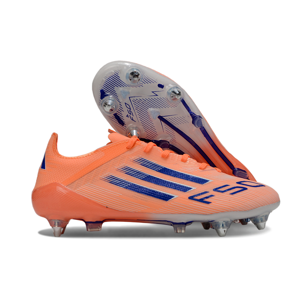 ขนาด:38-46 Messi F50 Elite SG laceless ผู้ชายรองเท้าฟุตบอลถักกลางแจ้ง, Yamal สีชมพูf50 SG รองเท้า An