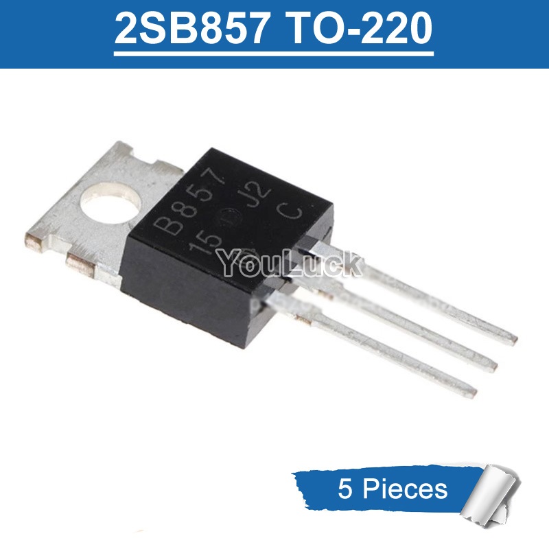 5 ชิ้น B857 2SB857 TO-220 -4A/-70V PNP ทรานซิสเตอร์ใหม่เดิม