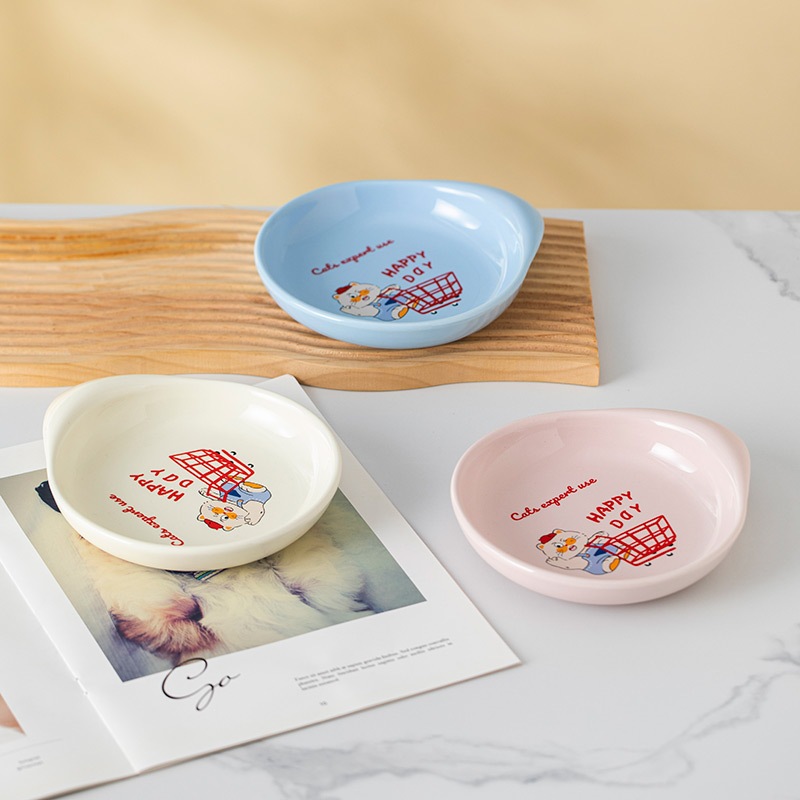 🔔 ชามเซรามิคพิเศษสำหรับขนมสัตว์✨HOCC | ทนทาน+ปลอดภัย+ทำความสะอาดง่าย 😻🐶 - รูปที่ 3