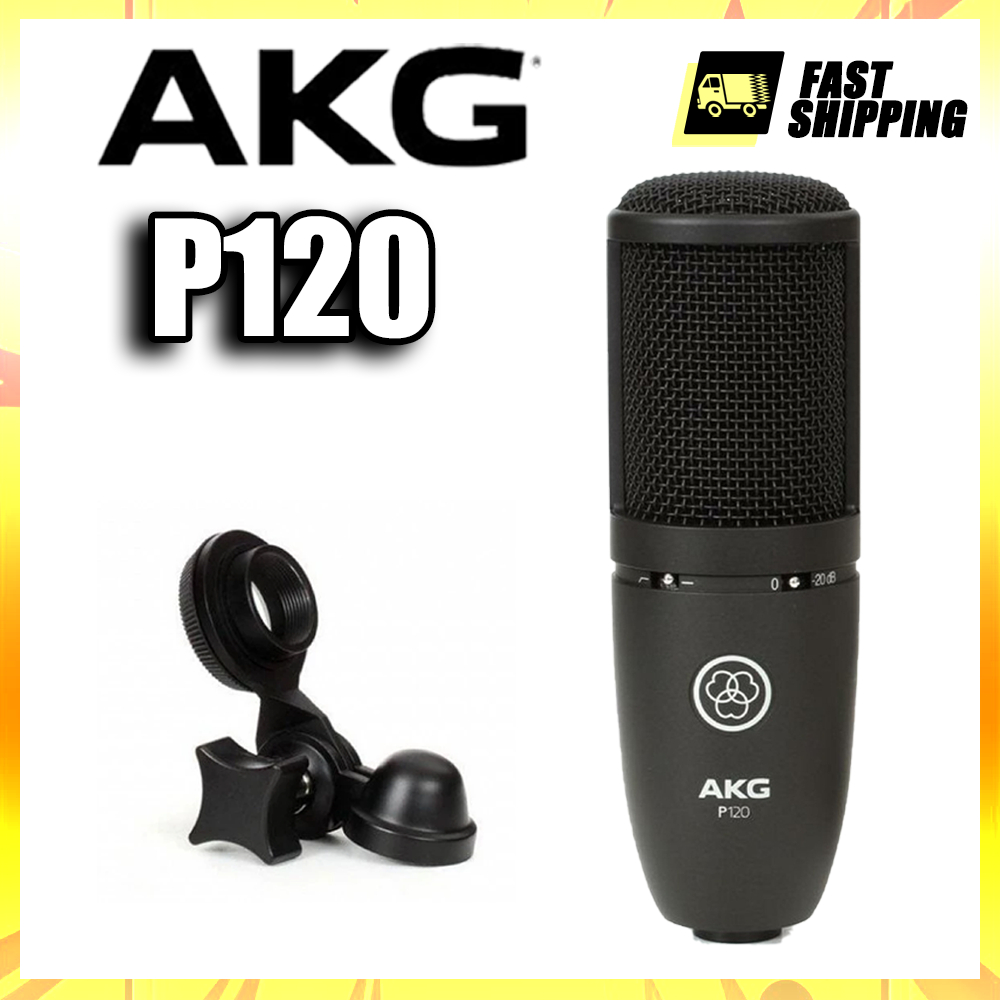 AKG P120 ไมโครโฟนคอนเดนเซอร์ไดอะแฟรมขนาด 2/3 นิ้วสําหรับเสียงร้องและเครื่องมือที่ชัดเจน