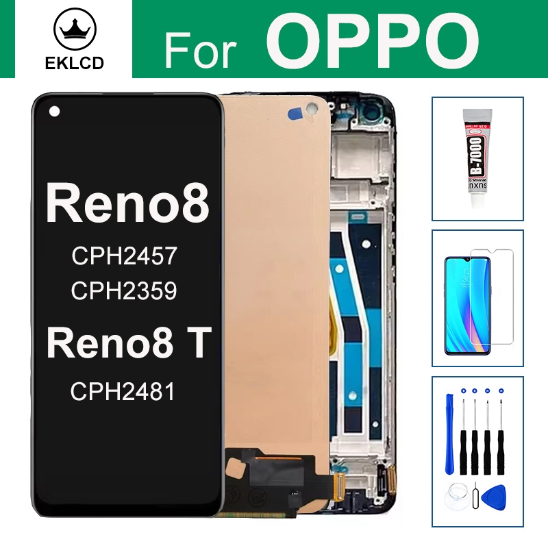 จอแสดงผลสําหรับ OPPO Reno8 Reno 8 T 8T 4G 5G CPH24481 CPH2457 LCD Touch Screen Digitizer Assembly CP