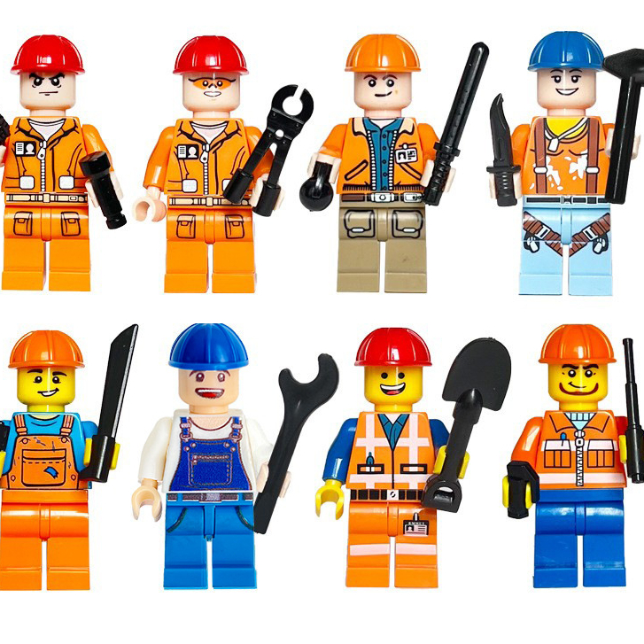 การ์ตูนสุ่ม บล็อกตัวต่อรูปปั้นเด็ก ของเล่นของขวัญ