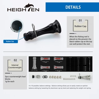 HEIGHTEN 48 มม. ขาตั้งรอกสําหรับ Abu Garcia Max SX รอกตกปลาแบบหมุน