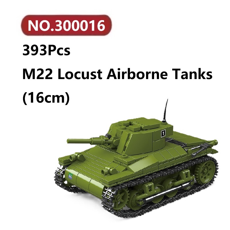 ✨M22 Locust รถถังทหารราบ โมเดลประกอบแล้ว 393ชิ้น Third Party Tank ของเล่นจิ๊กซอว์