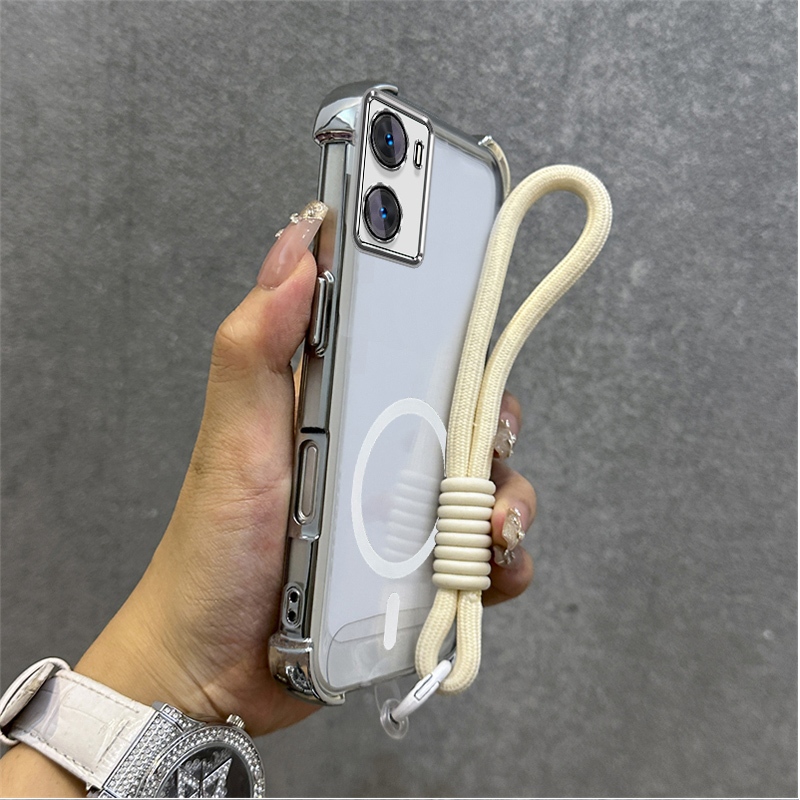 for เคส กรณีสําหรับOPPO A57 2022 4g OPPO a77s 5G A77 5Gโทรศัพท์ปลอกแพ็คซิลิโคนกันกระแทกแม่เหล็กดูดแหวนโปร่งใสสายรัดlanyard SJBSWBCXQS01