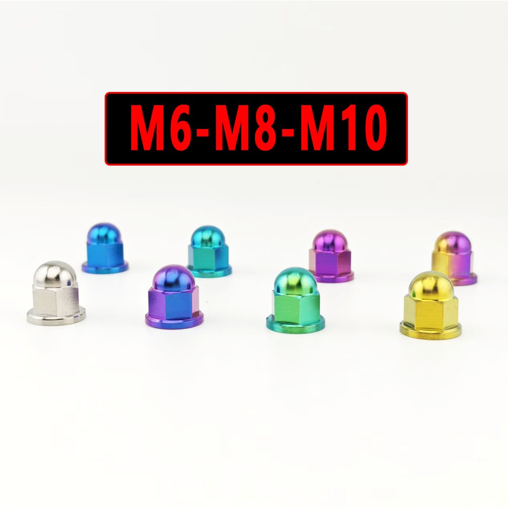 GR5 น็อตไทเทเนียม M6 M8 M10 น็อตหน้าแปลนหัวโดมสําหรับจักรยานรถจักรยานยนต์รถยนต์