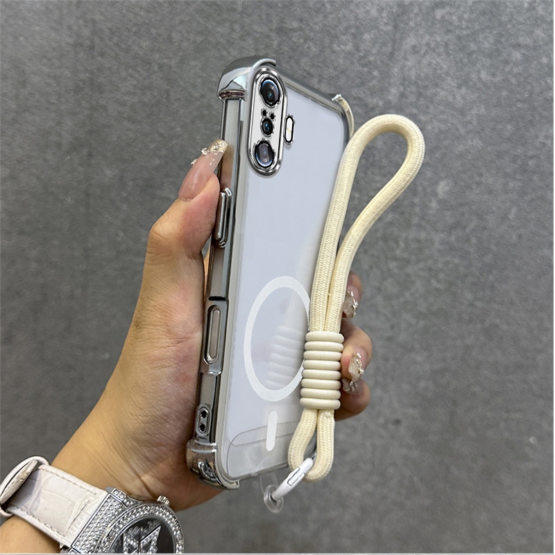 for เคส สําหรับ xiaomi poco F3 เคสโทรศัพท์ Soft pack ซิลิโคนกันกระแทกฝาครอบแม่เหล็กดูดแหวนโปร่งใสสายรัด lanyard SJBSWBCXQS01