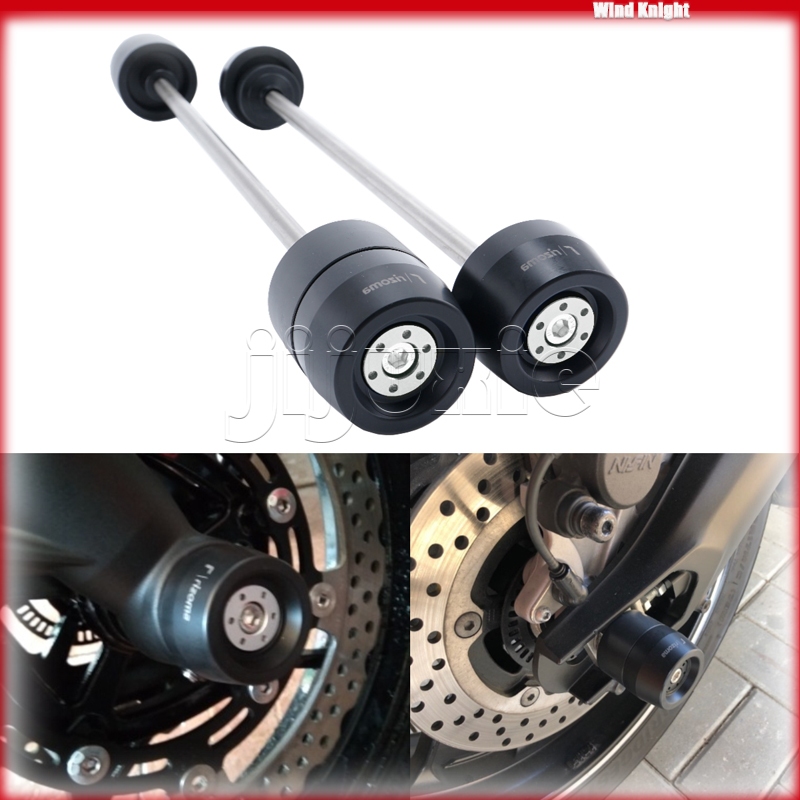 สําหรับ Ducati Scrambler 400/800/1100 รถจักรยานยนต์ด้านหน้าด้านหลังเพลา Sliders ป้องกันล้อ RIZOMA