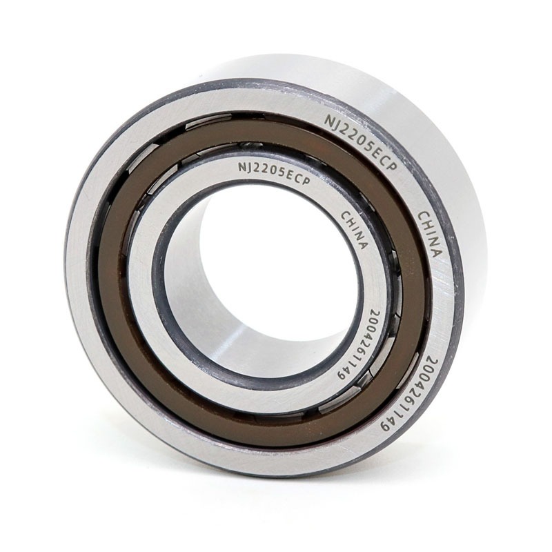 NJ2205ECP 25X52X18 แบริ่งลูกกลิ้งทรงกระบอกแถวเดียวสําหรับแบริ่งยานยนต์