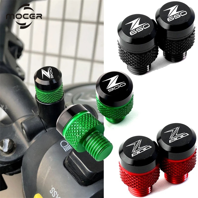 Mocer Mototcycle Clockwise M10*1.25 กระจกรูปลั๊กสกรูสําหรับ KAWASAKI Z900 Z650 Z800 Z 900 800 650 2013-2023 กระจกสกรู