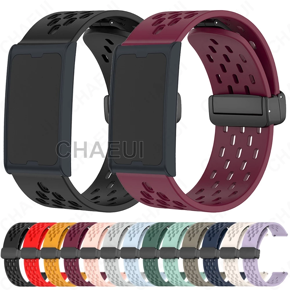 สายรัดซิลิโคนสายรัดระบายอากาศอุปกรณ์เสริมสร้อยข้อมือสําหรับ Amazfit Helio Strap