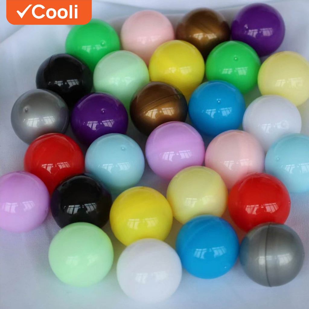 32มิลลิเมตรแคปซูลของเล่นเชลล์สีโปร่งใส มาการอง หลากหลายสีเปลือกไข่ไม่มีรูพรุน