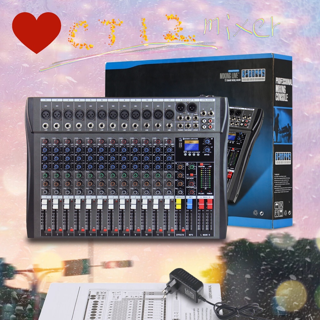 Ct12/-99/cs8-99 มิกเซอร์เสียงระดับมืออาชีพ 6 ช่องในตัว DSP99 รองรับบลูทูธ