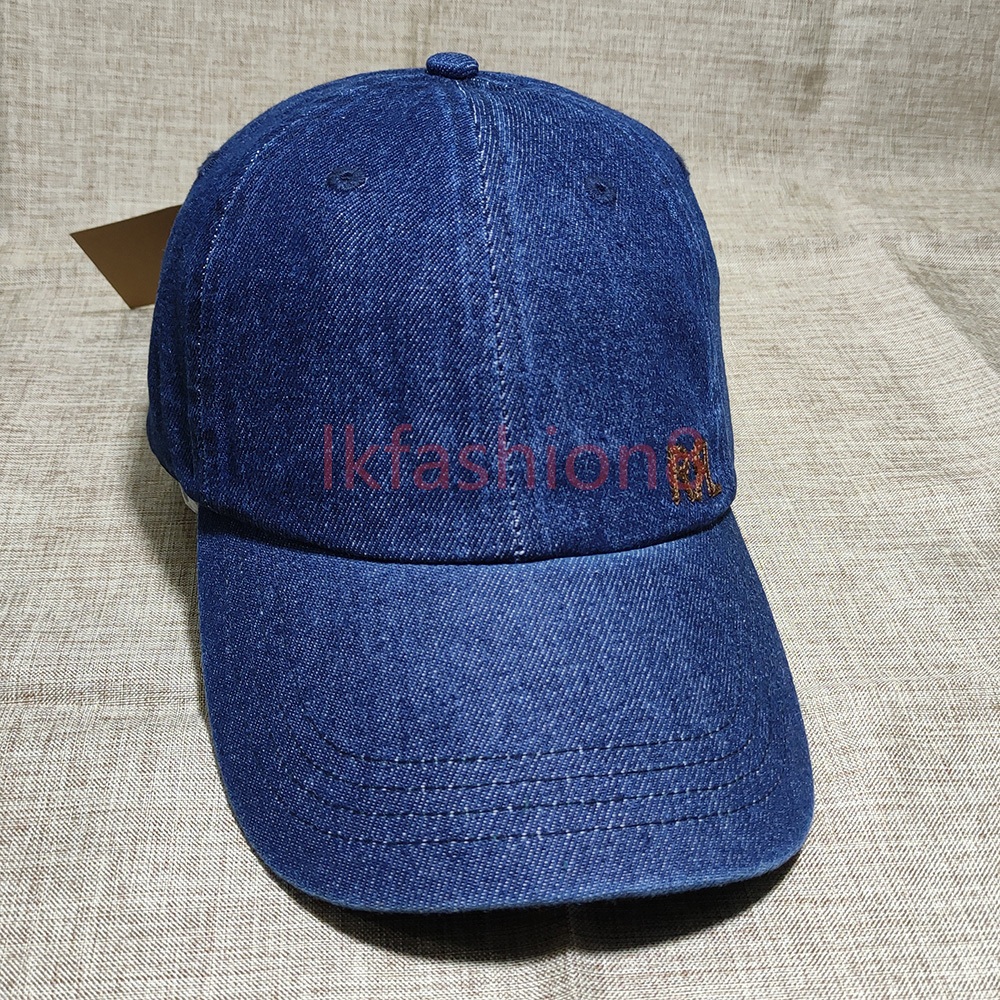 Denim RRL RL หมวกเบสบอล Double RR สายหนัง Corduroy หมวกสีเขียว Under Brim Cotton Denim Chino ผ้า
