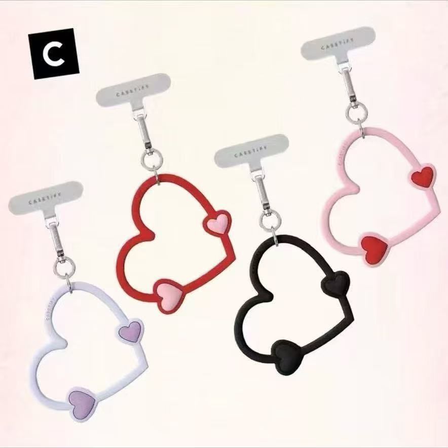 เครื่องประดับดอกไม้เชือกเส้นเล็กหัวใจใหญ่วัสดุซิลิโคน4สี